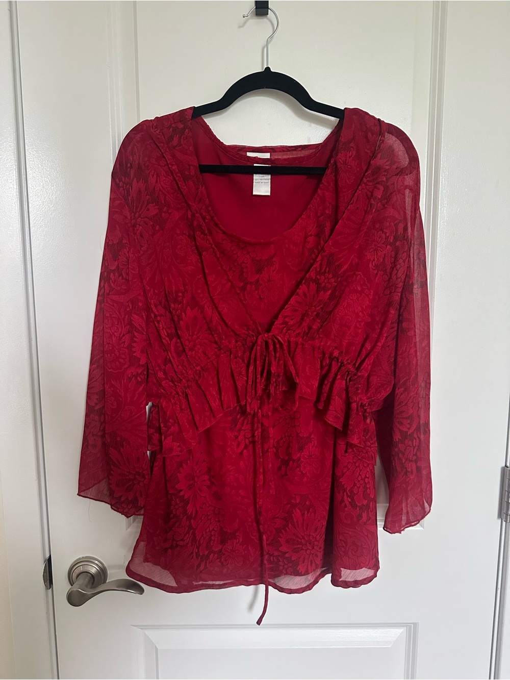 Vintage New York cherry blouse Y2K